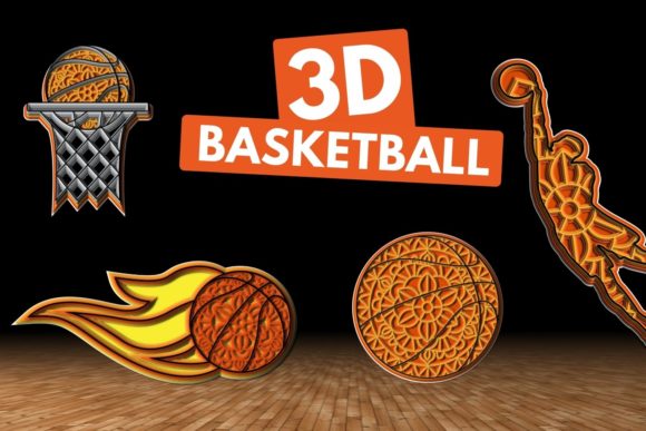 3D Basketball SVG Bundle