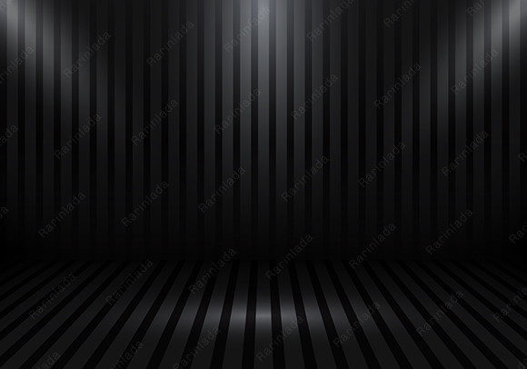 3D Black Studio Room Stripes Spotlight