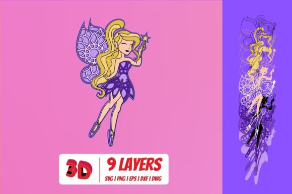 3D Fairy 1 SVG Cut File