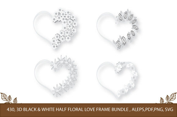 3d Hand Painted White Love Layer Bundle