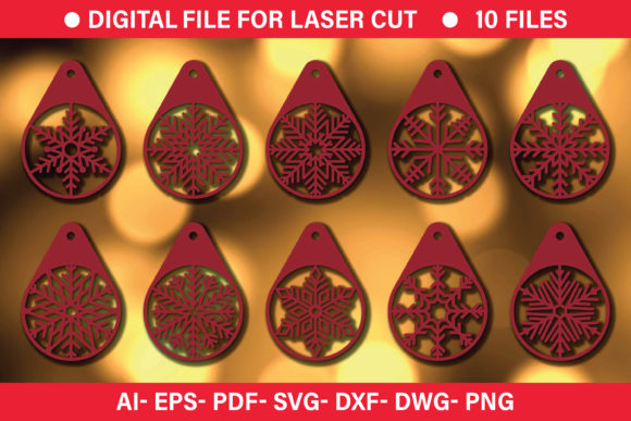3D Laser Cut Christmas Gift Tag, DXF Cut