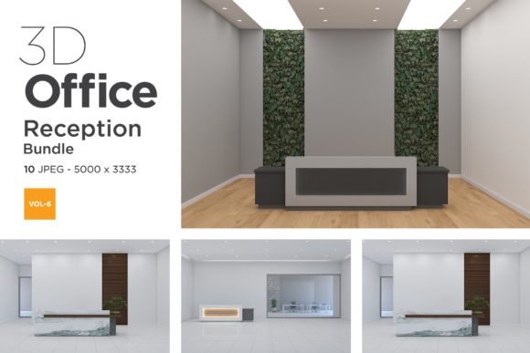 3D Office Reception Mockup Vol 6