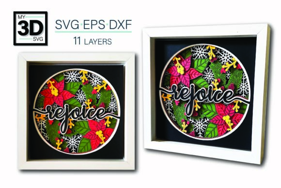 3D REJOICE Svg - CHRISTMAS Svg