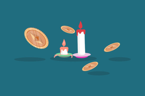 Christmas Ethereum Candles Melt 3D Art