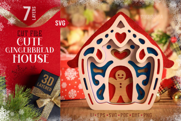 Cute Gingerbread House 3D Layered SVG: A Modern Approach to Holiday Crafting